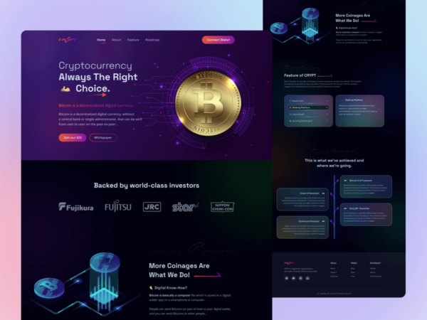 Crypto Landing Page Design