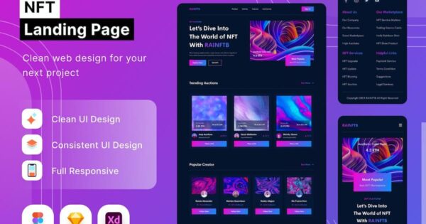NFT Landing Page Design
